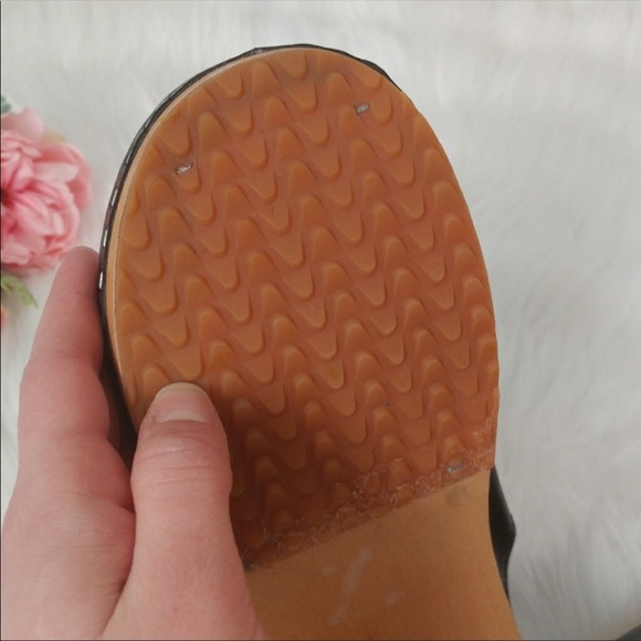 Vintage Hunters Run Wooden Leather Clogs Mules - Picture 6 of 6
